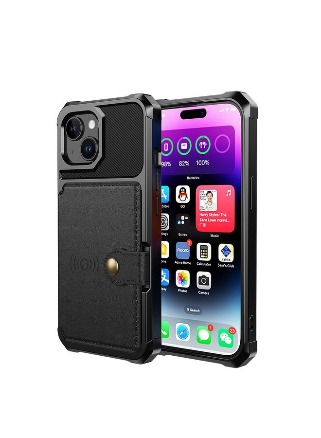 اس-توب جراب هاتف جلدي مع محفظة مغناطيسية وبطاقة لهاتف iPhone 15 Plus - Image 2