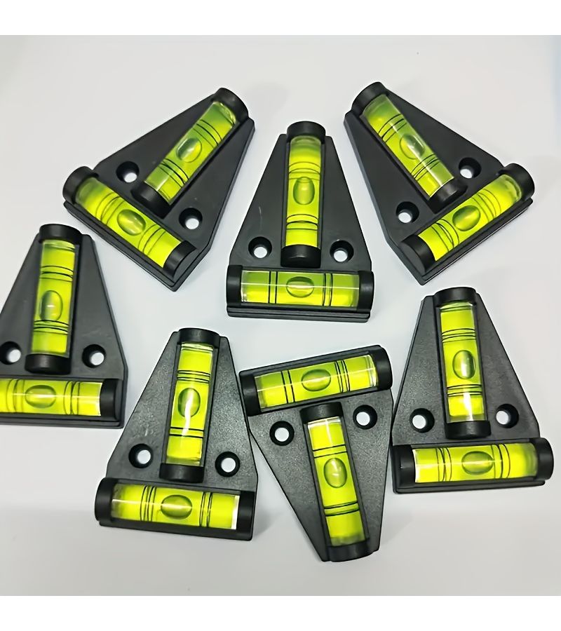 3 Red T Shaped Precision Bubble Levels High Accuracy Mini Spirit Level Tools for RV Interior Exterior Decor Component Alignment Expansion Projects - Image 1
