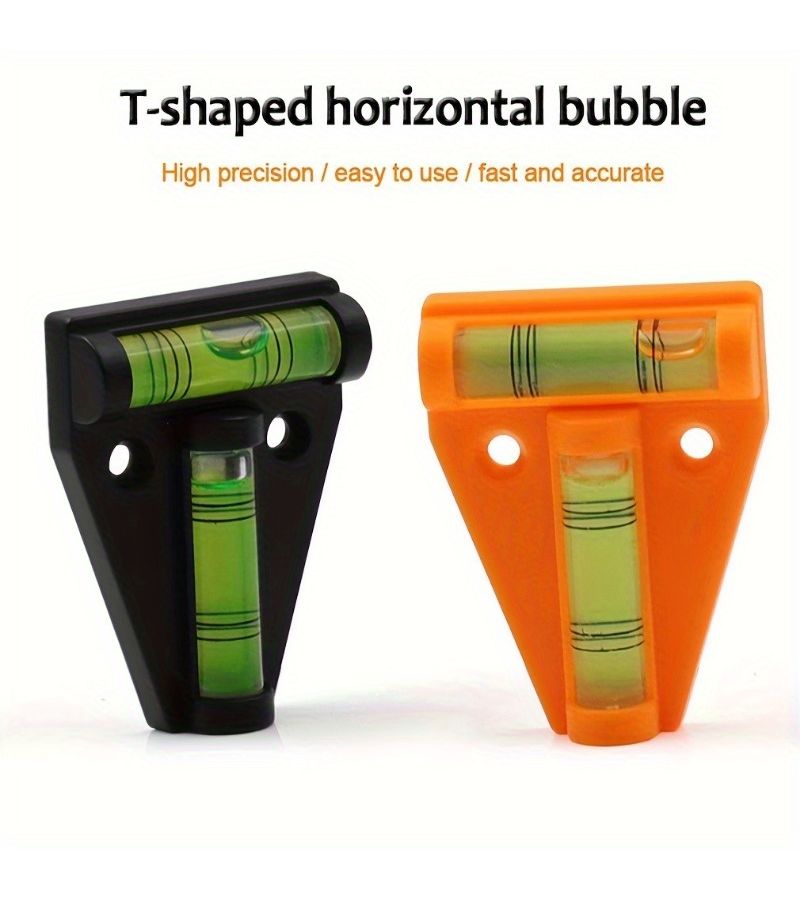 3 Red T Shaped Precision Bubble Levels High Accuracy Mini Spirit Level Tools for RV Interior Exterior Decor Component Alignment Expansion Projects - Image 2