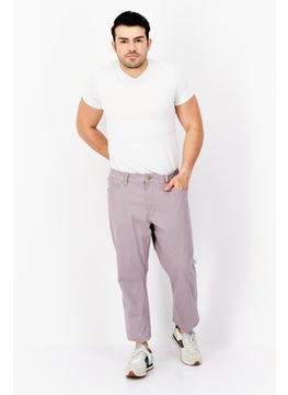 Tailor Vintage Men Slim Fit Embroidered Logo Pants, Grey  - Image 2