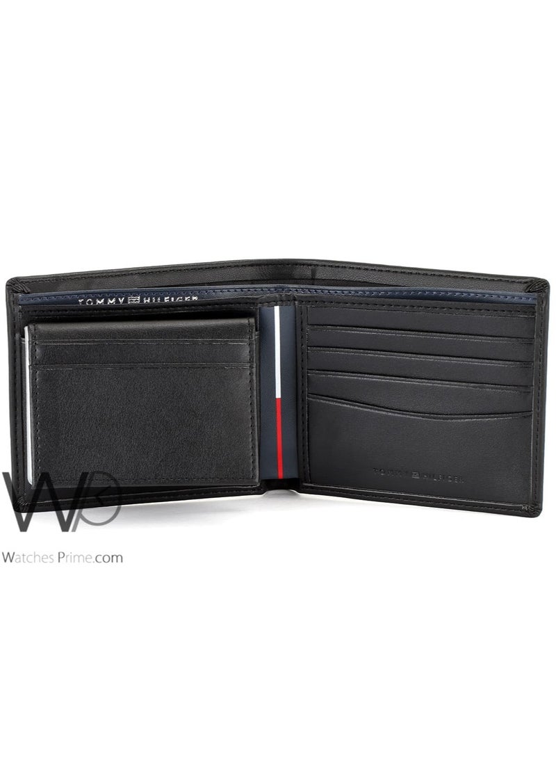 Tommy Hilfiger Plus Tommy Hilfiger Men's Purse Natural Leather Original Black New York 1985 Embossed - Image 4