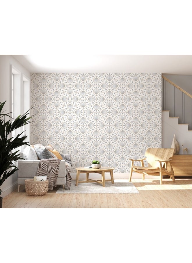 Home Gallery - Moroccan Effect Self Fabric Wallpaper Covers An Area ​​Up To 4.2Mx3M With Adhesive  And Smoothing Tool - Image 1