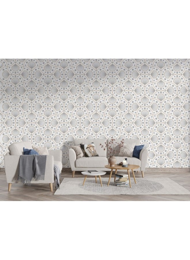 Home Gallery - Moroccan Effect Self Fabric Wallpaper Covers An Area ​​Up To 4.2Mx3M With Adhesive  And Smoothing Tool - Image 1
