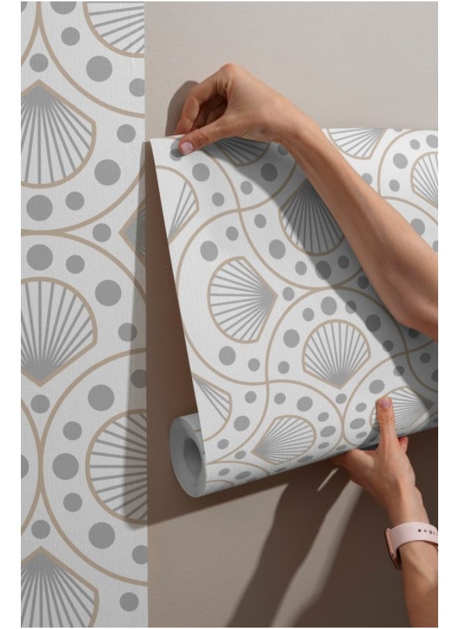Home Gallery - Moroccan Effect Self Fabric Wallpaper Covers An Area ​​Up To 4.2Mx3M With Adhesive  And Smoothing Tool - Image 1