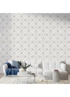 Home Gallery Moroccan Effect Self Fabric Wallpaper Covers An Area ​​Up To 4.2Mx3M With Adhesive  And Smoothing Tool  - Image 5