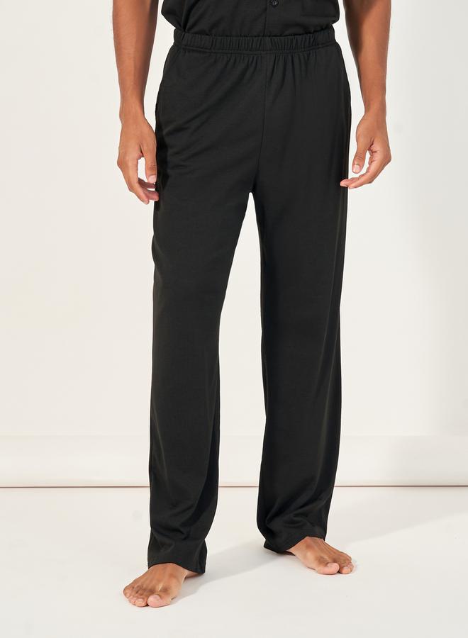 ستايلي طقم من بنطال بيجاما مع قميص بأكمام قصيرة - Image 4