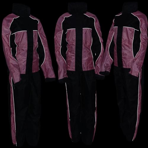 NexGen SH222201 Ladies Black and Pink Oxford Water Proof Rain Suit - 3X-Large - Image 2