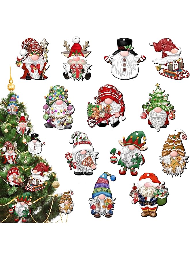The Bros The Bro 24Pcs Christmas Hanging Ornaments, Hanging Decor for Christmas Tree, C-hristmas Elf Decoration, Santa C-hristmas Decor for Tree Gift Home Party Suitable for party decoration - Image 1