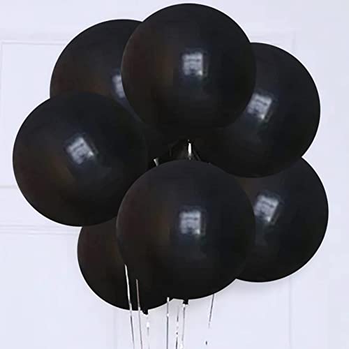 kockuu 15pcs Latex Big Balloons Clearance 24 Inch Black Large Balloons Giant Heavy Duty Airballoon for Wedding Baby Shower Birthday Halloween Party Supplies New Years Day Decorations - Image 1