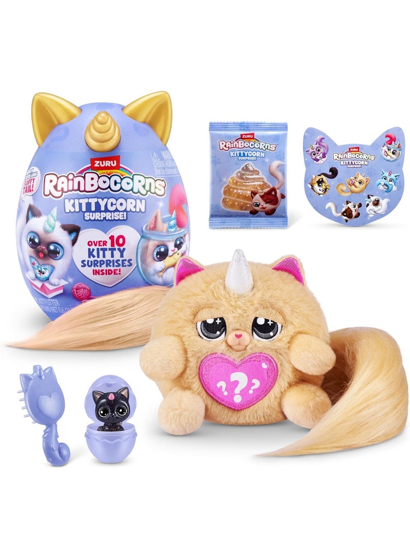Rainbocorns Kittycorn Surprise Plush (Lily) – Small Collectible Stuffed Animal Toy with Surprise Accessories for Kids Ages 3+ - Image 1