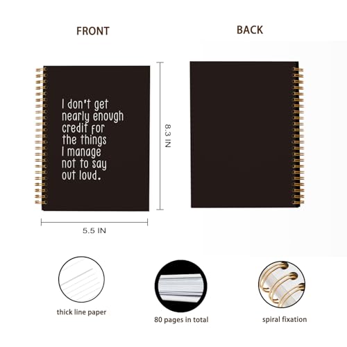 OXW Funny Office Work Gifts, Funny Notebook Journal for Coworkers, Funny Gifts for Women Men Coworkers Adults, Funny Cool Gifts for Coworkers, Sarcastic Gifts for Women(5.5'' X 8.3'') - Image 5
