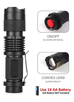 Tersely UV Torch,T Tersely UV Light Ultraviolet LED Flashlight Blacklight Portable Flashlight 395nm LED Black Light Mini Flashlights Zoomable with Clip SK68(AA Batteries Not Included)  - Image 3
