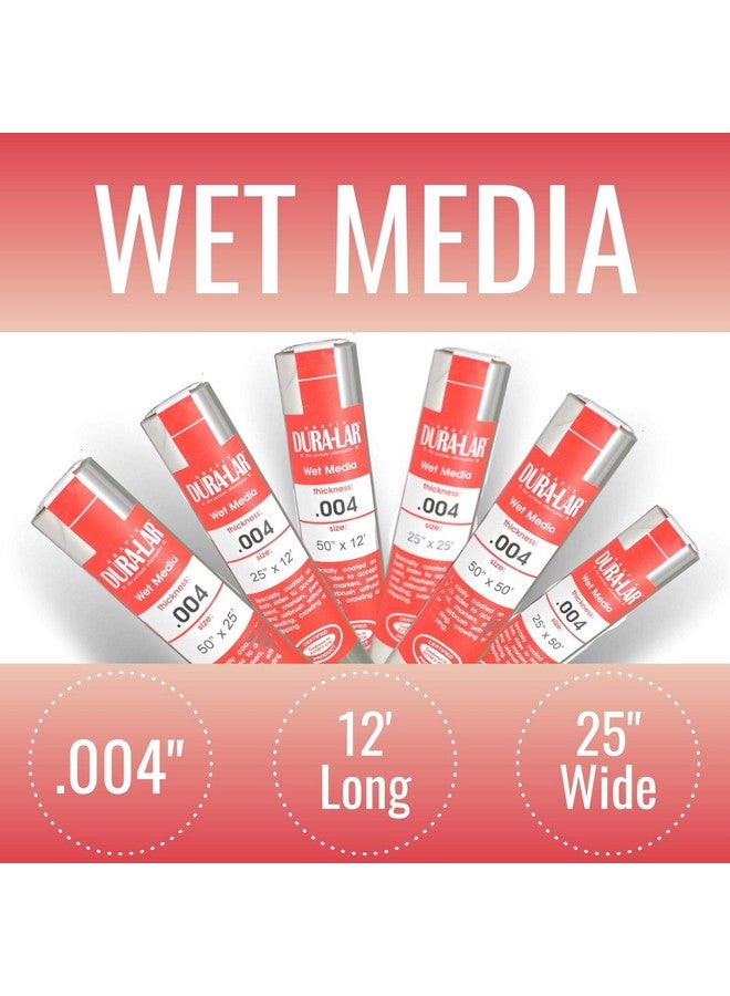 غرافكس Duralar .004 بوصة مطلي بطبقة لقبول الوسائط المائية المثالية لتركيبات تخطيط الألوان المائية وأسطح الطلاء أو الطباعة 25 X12'X0.004 وسائط مبللة - Image 2