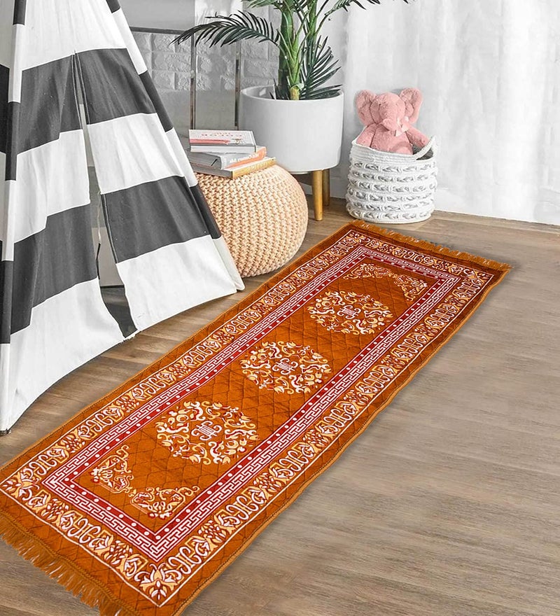RRC Velvet Anti Slip Bedside Runner - Size 24X72(Inches) 60X182(CM) 2X6(Feet) Bed Side Runner,Floor Mat, Floor Rug, Pack of 1 Velvet Bed Runner - Image 3