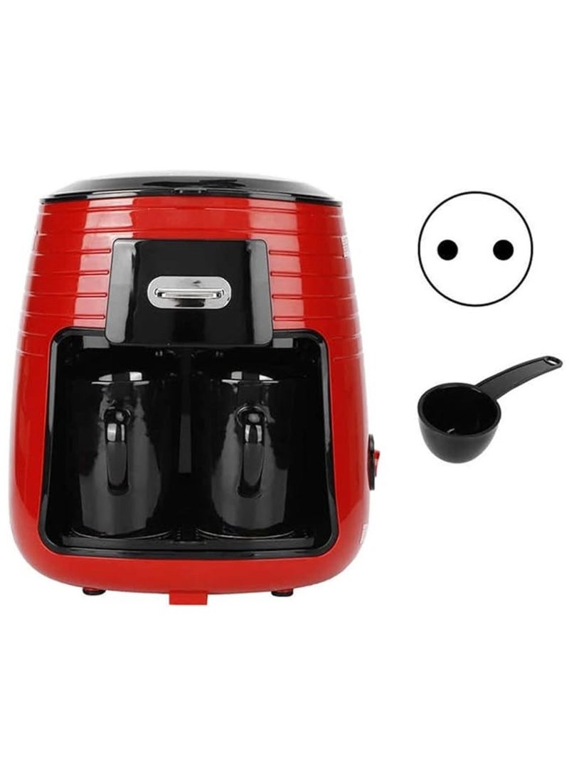 Generic - Full Automatic Coffee Machine American Double Cup Drip Coffee Maker Tea Making Portable - Image 1