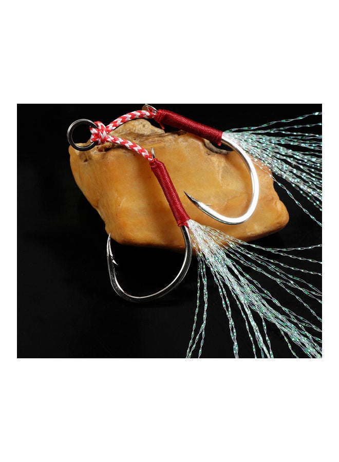 نيبمينينت طقم خطافات مزدوجة لصيد الأسماك من الفولاذ المقاوم للصدأ مكون 10 قطع - Image 2