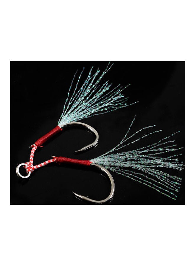 نيبمينينت طقم خطافات مزدوجة لصيد الأسماك من الفولاذ المقاوم للصدأ مكون 10 قطع - Image 4