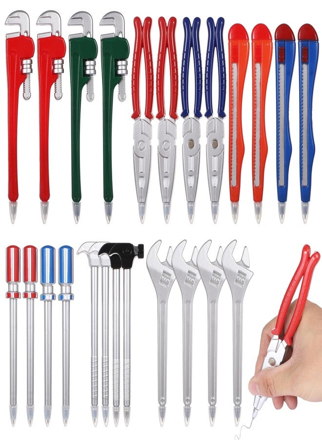 Anjetan 24 Pcs Novelty Tool Ballpoint Pens, Creative Tool-Shaped Pens, Fun Writing Pens, Colorful Stationery Supplies for Coworkers, Ideal for Home, School, Office, Black Ink - Image 1