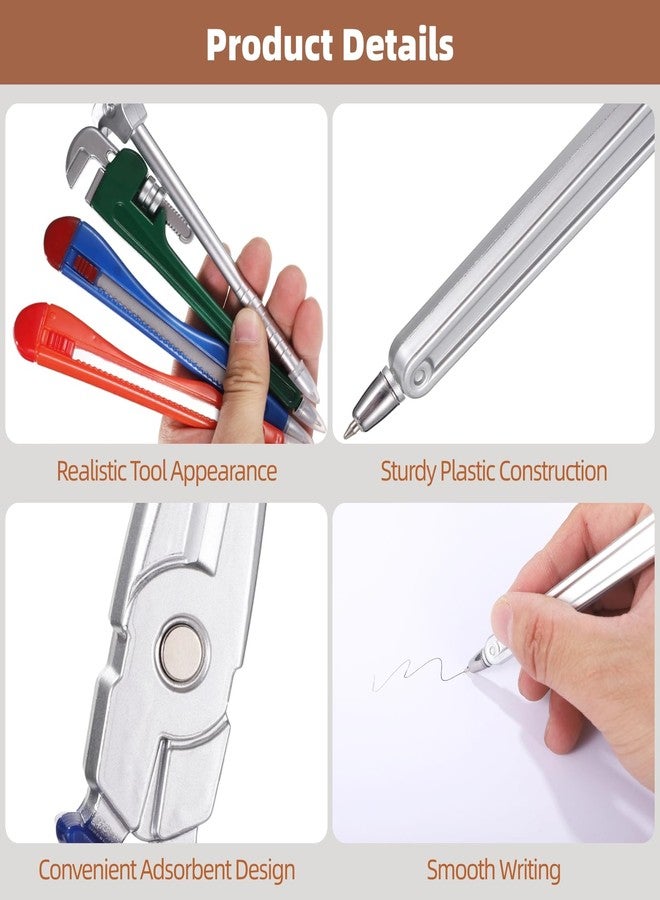 Anjetan 24 Pcs Novelty Tool Ballpoint Pens, Creative Tool-Shaped Pens, Fun Writing Pens, Colorful Stationery Supplies for Coworkers, Ideal for Home, School, Office, Black Ink - Image 3