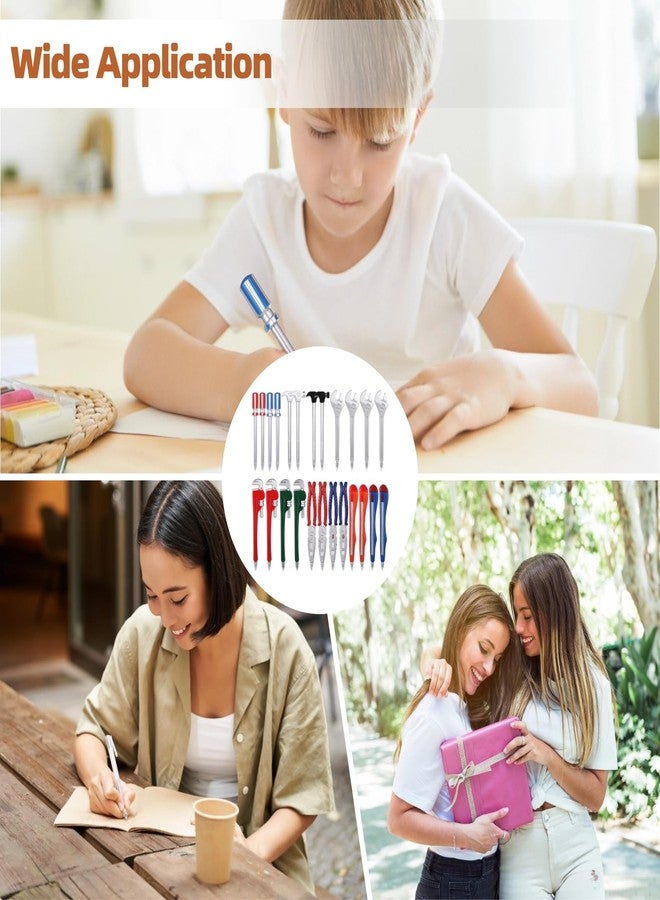 Anjetan 24 Pcs Novelty Tool Ballpoint Pens, Creative Tool-Shaped Pens, Fun Writing Pens, Colorful Stationery Supplies for Coworkers, Ideal for Home, School, Office, Black Ink - Image 5