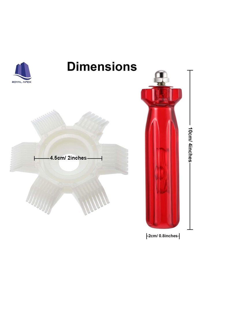 6-in-1 Air Conditioner Fin Comb Radiator Straightener Cleaner Condenser Fin Cleaning Brush for All Condenser and Evaporator Coil and Car Radiators - Image 2