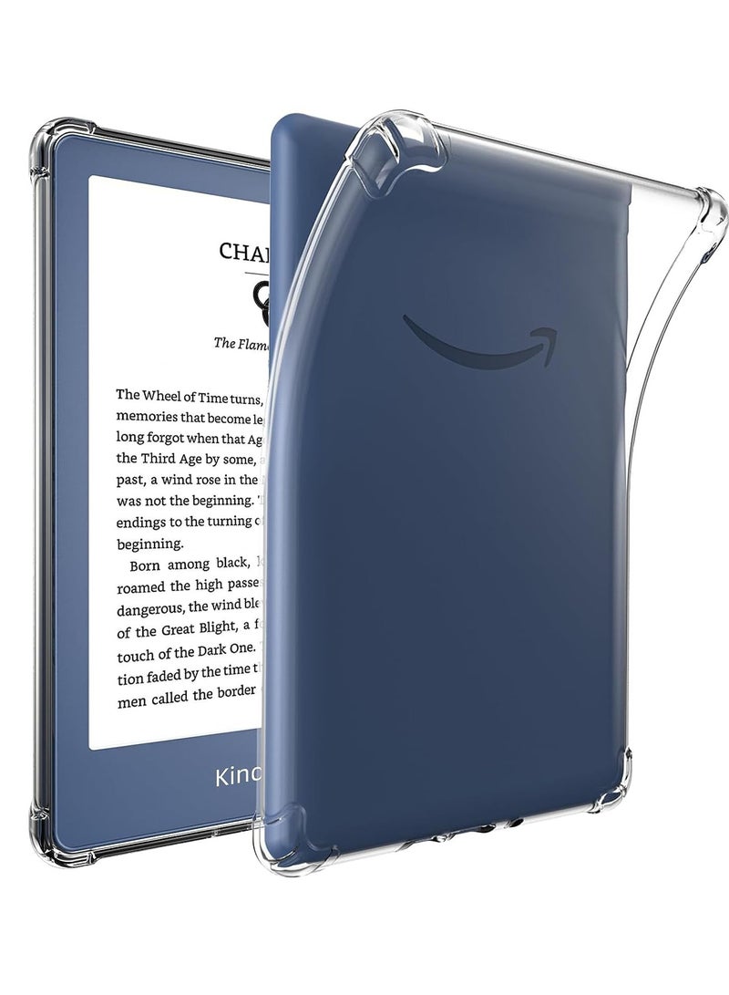 SYOSI Clear Case for 6'' Kindle 11th Generation 2022 (NOT FIT Paperwhite/Oasis), Ultrathin Slim Flexible Silicone TPU Back Cover, Lightweight Transparent Skin for Kindle 2022 - Image 1