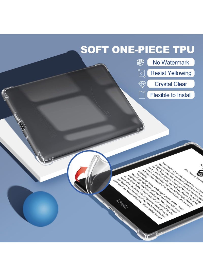 SYOSI Clear Case for 6'' Kindle 11th Generation 2022 (NOT FIT Paperwhite/Oasis), Ultrathin Slim Flexible Silicone TPU Back Cover, Lightweight Transparent Skin for Kindle 2022 - Image 3