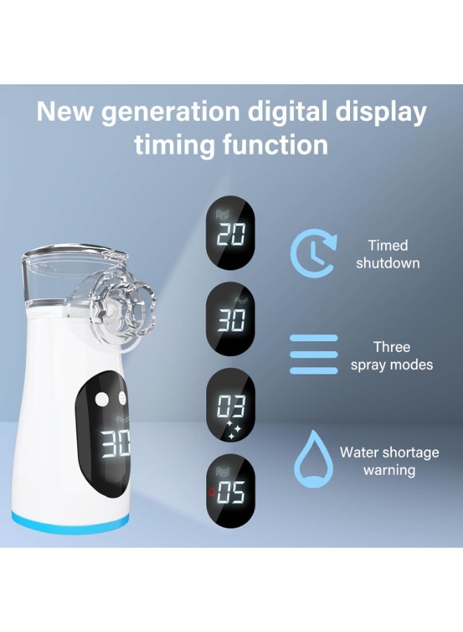 Portable Nebulizer – Rechargeable & Low-Noise Handheld Device – LED Display for Comfortable Daily Breathing at Home & Travel - Image 2