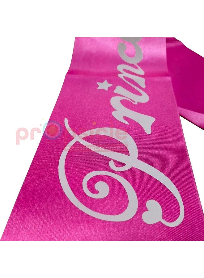 Propsicle Light Pink Satin Princess Sash Happy Birthday Girl Sash Party Item Pink Theme Birthday Party Decoration Women, Girls, Mom Bday Party, 16th Birthday Decorations - Pack of 1 - Image 2