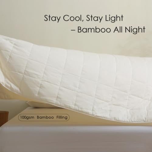 EP Mode Lightweight Quilt Blanket for Summer, Viscose from Bamboo Fabric & Filling, Natural, Breathable & Machine Washable- Ivory, Twin - Image 2
