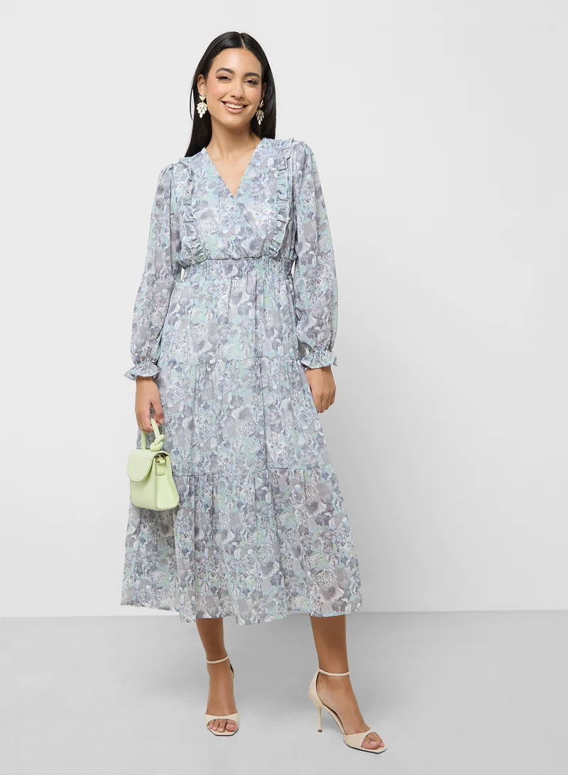 ايلا Floral Chiffon Dress