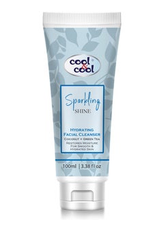 Cool & Cool Sparkling Shine Hydrating Facial Cleanser | Aloe Vera, Coconut Water & Green Tea; Restores Moisture for Smooth & Hydrated Skin, 100ml