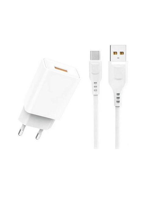 شاحن usb مع وصلة تايب سي ٢.٤ امبير