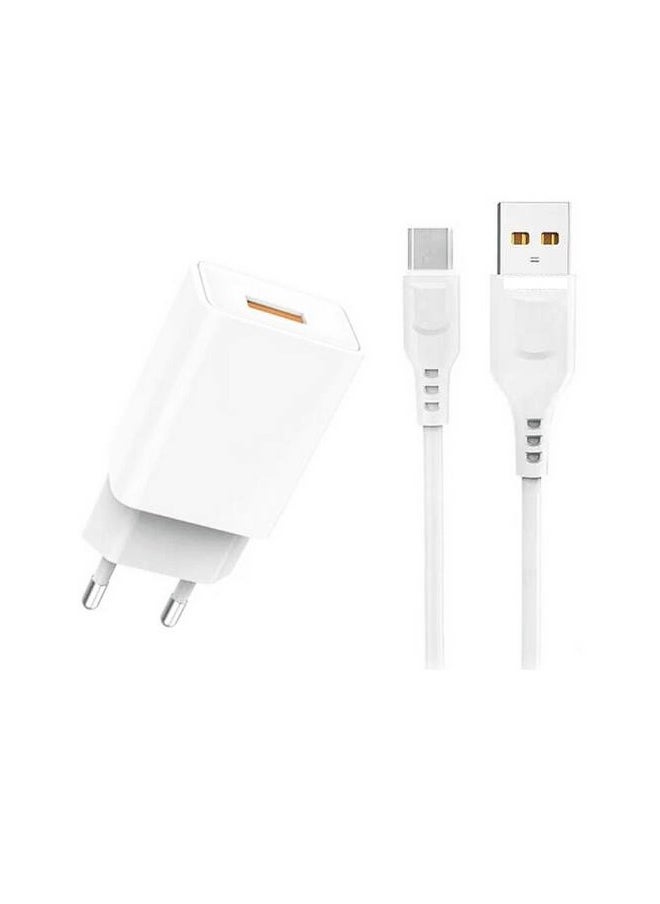 شاحن usb مع وصلة تايب سي ٢.٤ امبير