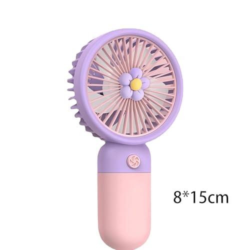 MYORA Korean Style Portable USB Fan – Rechargeable 1200mAh Battery, Up to 6 Hours Working Time, 3-Speed Modes, Low Noise, Compact & Lightweight with USB Cable (Random Color) - Image 4