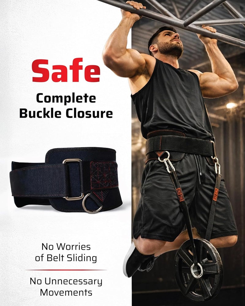 THEFITGUY Dip Belt with Strap – Heavy Duty 250lb Capacity for Weighted Dips and Squats - Image 4