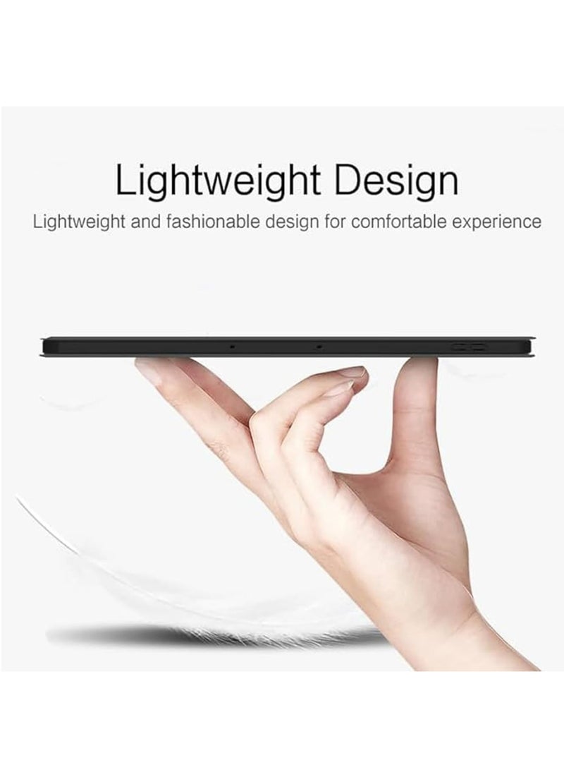 Captaintech Case Compatible with Lenovo Tab P12 (12.7 Inch) 2023 Tablet Slim Tri-fold Stand Soft TPU Back Shell Auto Wake/Sleep Anti-Drop Cover  - Image 4