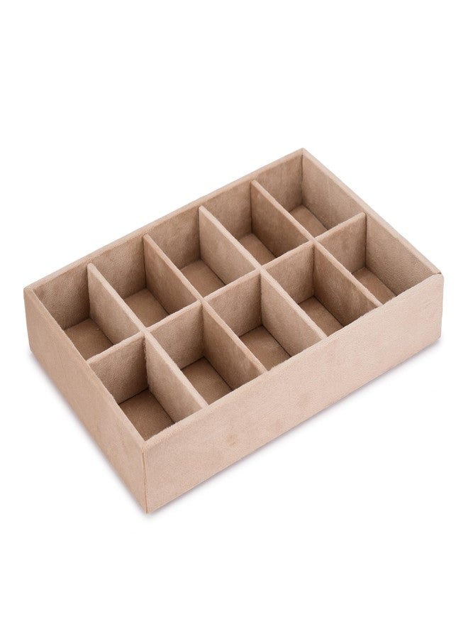 Azyeea - Bangle Storage Box in 10 slots Chudi kada & Bracelets holder Box for Bridal,–Durable & Elegant Bangle Holder for women/removal & adjustable slots in this box (11.8X8X1.8 Inch) /Cream/ - Image 2