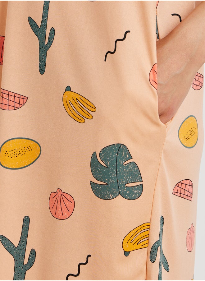 Take Two All-Over Printed Short Sleeve Sleep T-Shirt  - Image 3