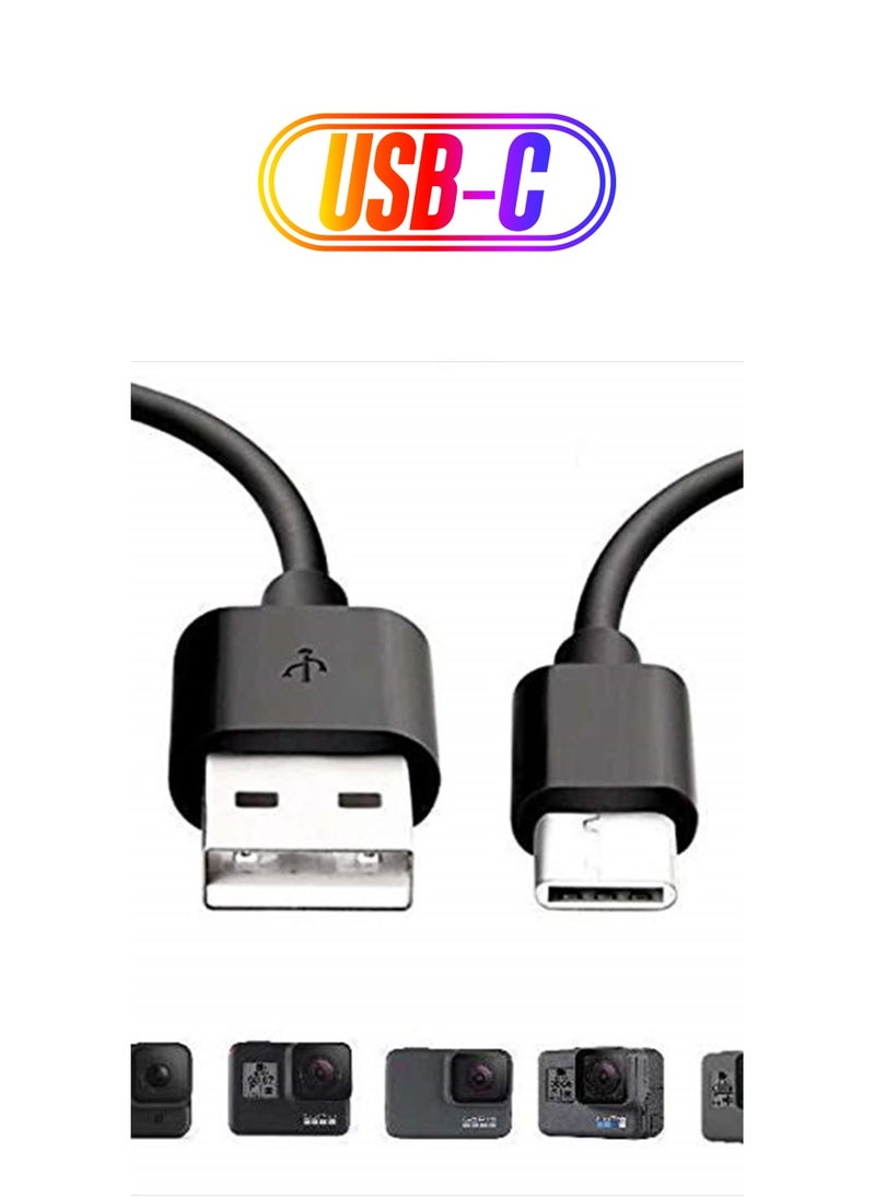 ienza - Type C USB-C Charging and Data File Transfer Cable Cord Wire for GoPro Hero 9 Hero 8 Black MAX Hero 7 Black Silver White GoPro Hero 6 Black Hero 5 Black, Hero 2018, Hero5 Session - Image 1