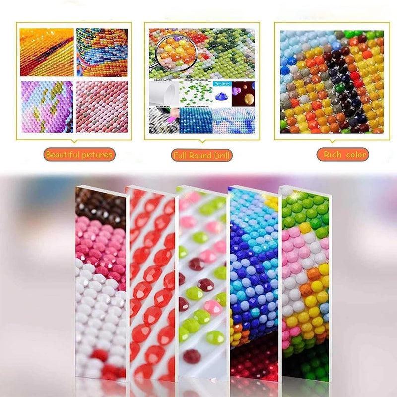 EWJRNSF 6 Pack 5D Diamond Painting Kits for Adults Beginners, Diamond Arts Kits Diamond Art Sets,Gem Painting Arts & Crafts Home Wall Decoration 11.8x15.7 Inches Butterfly - Image 4