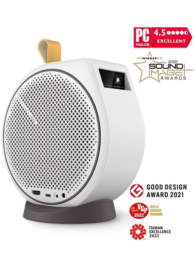 BenQ GV30 Smart Mini Projector, 135 degrees ceiling  Outdoor , Android TV GV30 White - Image 2