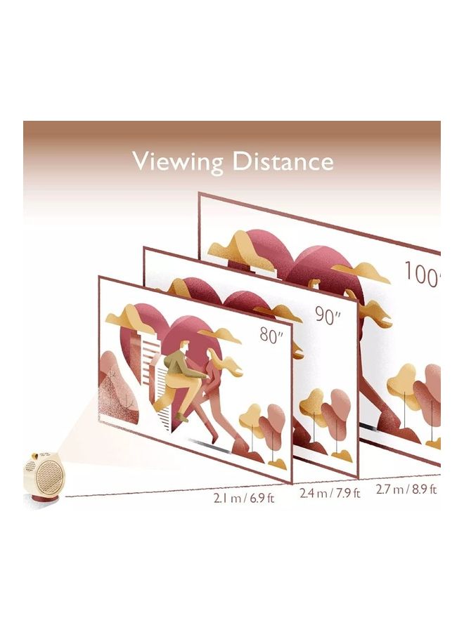 BenQ GV30 Smart Mini Projector, 135 degrees ceiling  Outdoor , Android TV GV30 White - Image 5