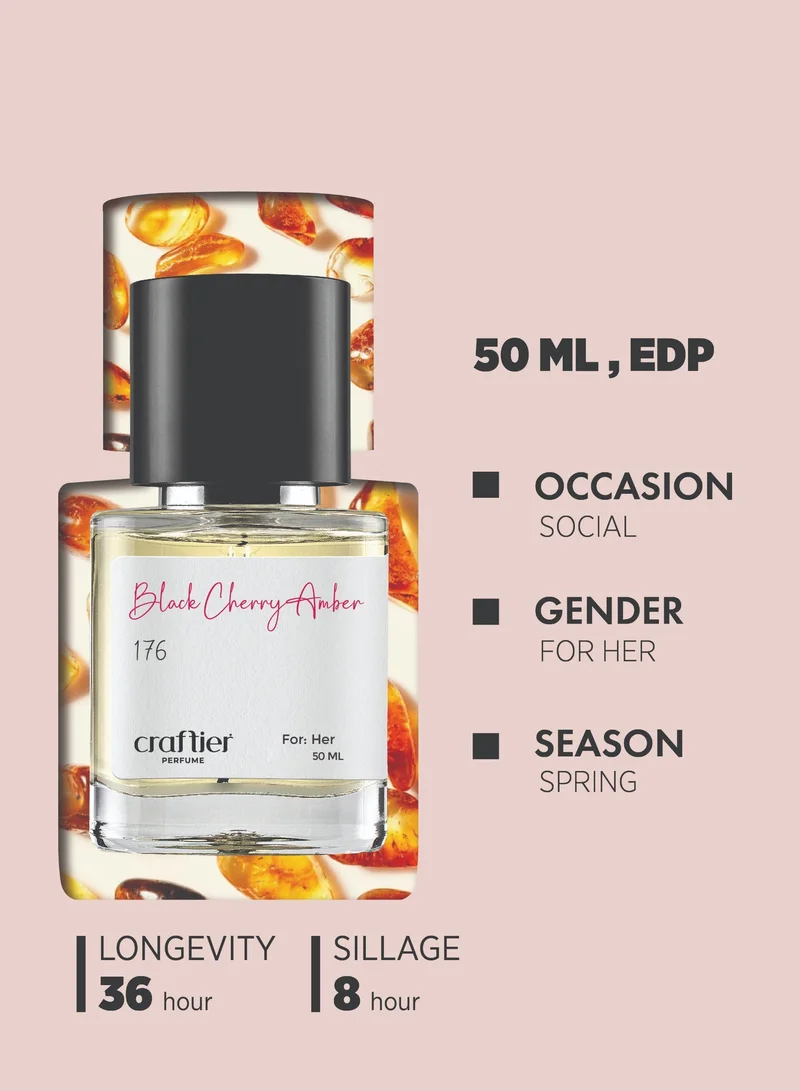 Craftier Perfume Inspired-Carmina BLACK CHERRY AMBER - Inspired of-CARMINA, Eau De Parfum for Women - 50ml, Long Lasting Floral Fragrance Upto 36 Hrs, Travel Size Women's Perfume for Women | Best Price UAE