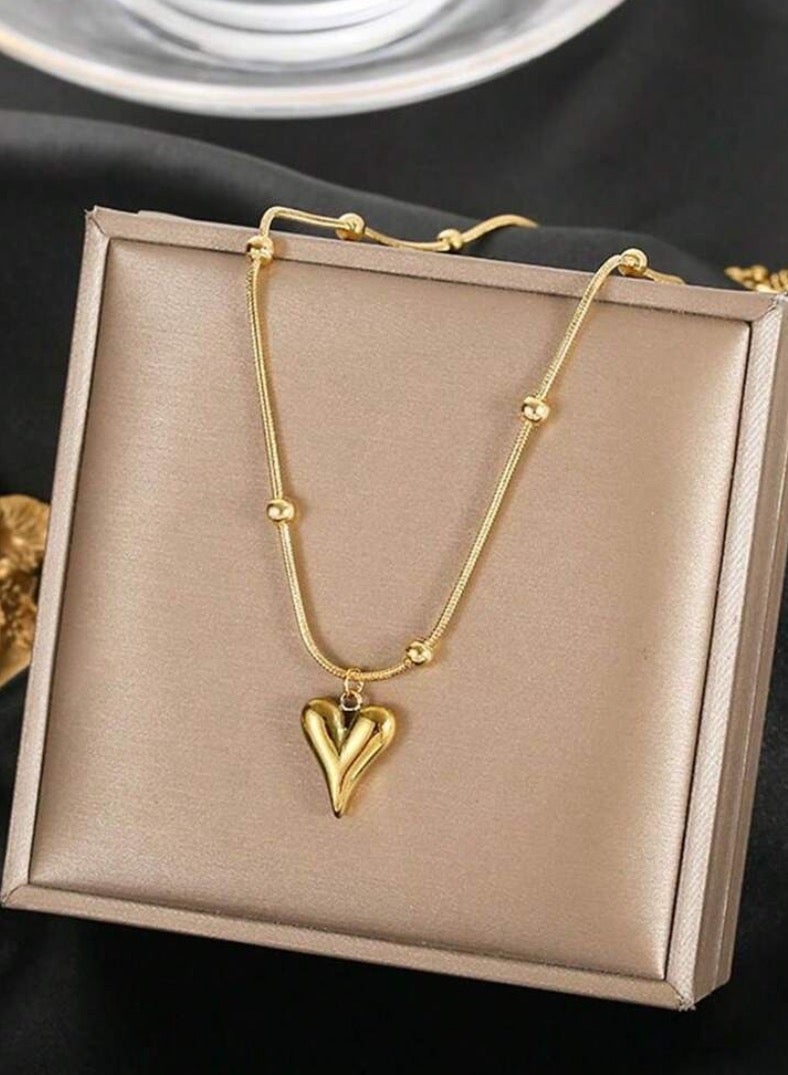 إيكوال سلسال نسائي أنيق مصنوع من الاستانلس ستيل مطلي باللون الذهبي - Image 1