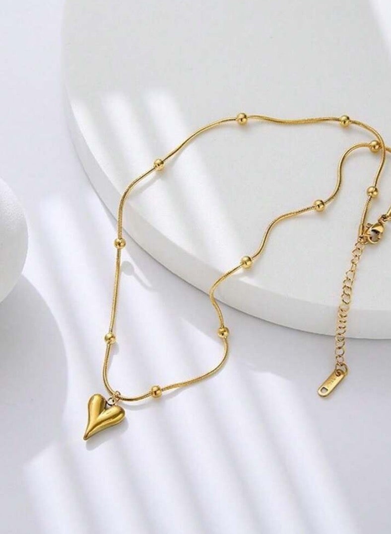 إيكوال سلسال نسائي أنيق مصنوع من الاستانلس ستيل مطلي باللون الذهبي - Image 2