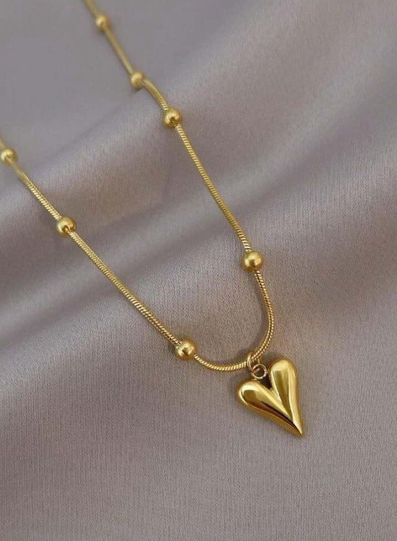 إيكوال سلسال نسائي أنيق مصنوع من الاستانلس ستيل مطلي باللون الذهبي - Image 3