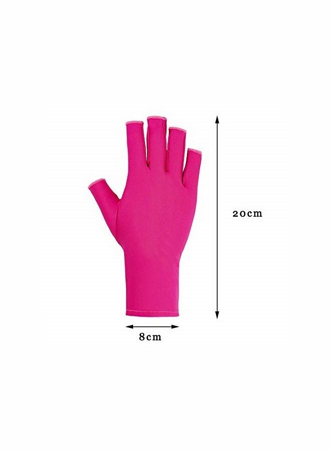 UV Glove for Nail Lamp, Gel Manicures Glove, Half Finger Stretchy Gloves for Girls Protect Hands  - Image 5