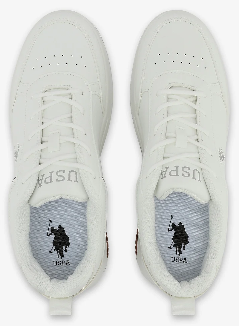 U.S. Polo Assn. white Men's White Low-Top Sneakers - With Cloud-Like Comfort Shoes for Men | Best Price UAE