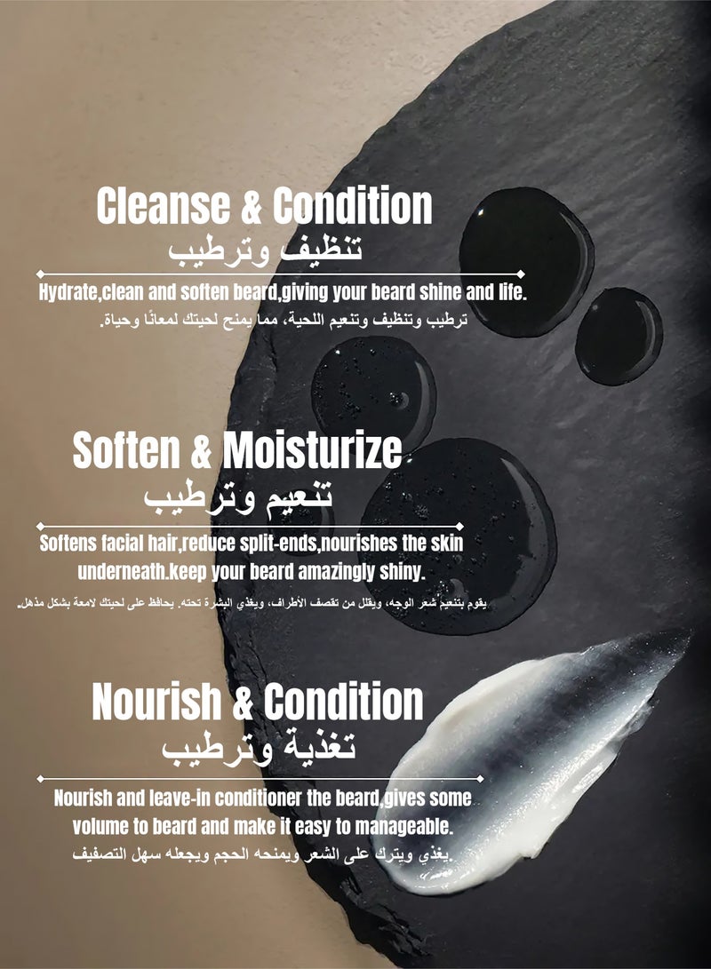 Grow a Beard Beard Kit For Men Grooming & Care W/Beard Wash/Shampoo -Beard Growth Oil,Beard Balm Leave-in Conditioner,Beard Comb,Beard Brush,Beard Scissor -100% Pure & Organic Beard Growth Kit(11 Packs/Set) - Image 5